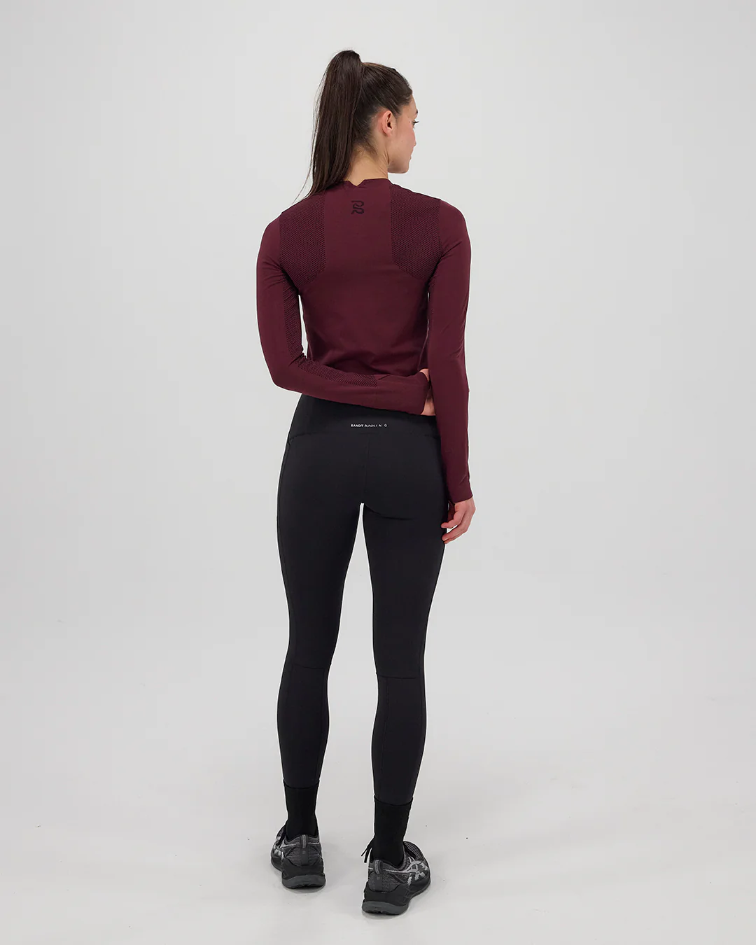 Bandit Women's Mercury™ Seamless Long Sleeve Crop Tee "Fig" - Image 6