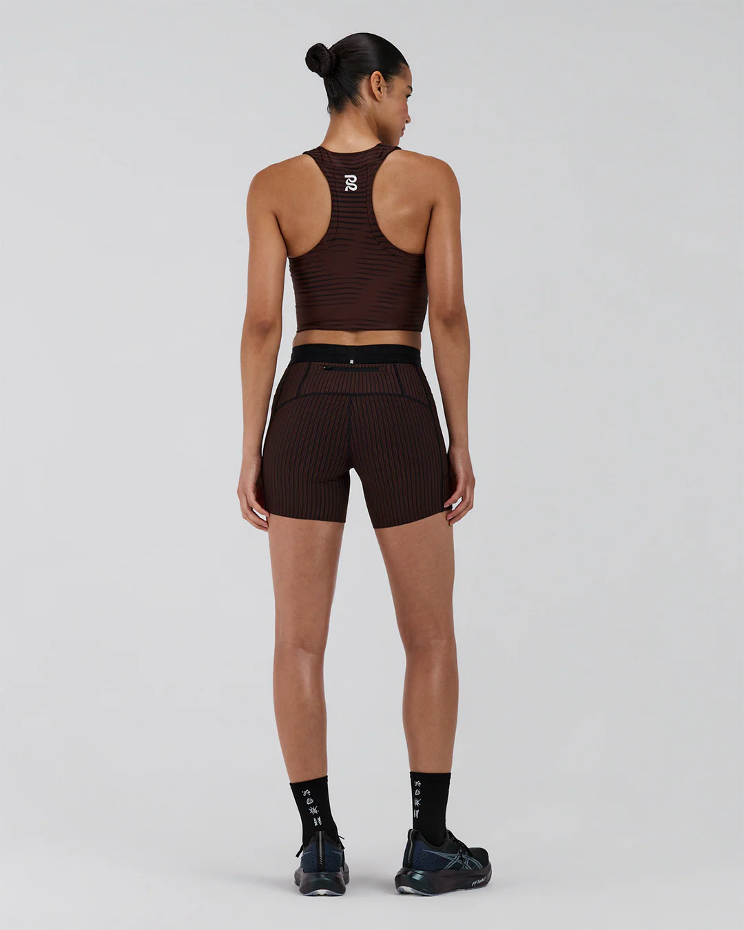 Bandit Women's Stamina™ Race Crop "Organic Stripe Cacao" - Image 8